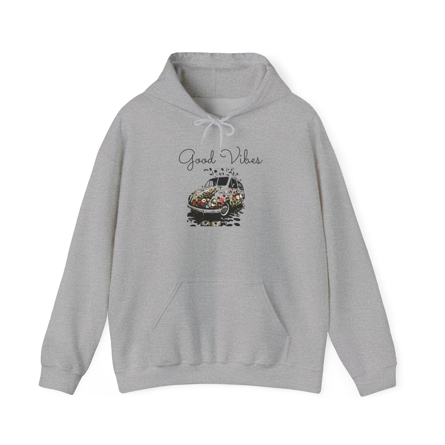 Good Vibes Hooded Sweatshirt - Unisex Heavy Blend, Cozy Gift for Friends, Casual Wear, Summer Outings, Beach Days, Chill Vibes