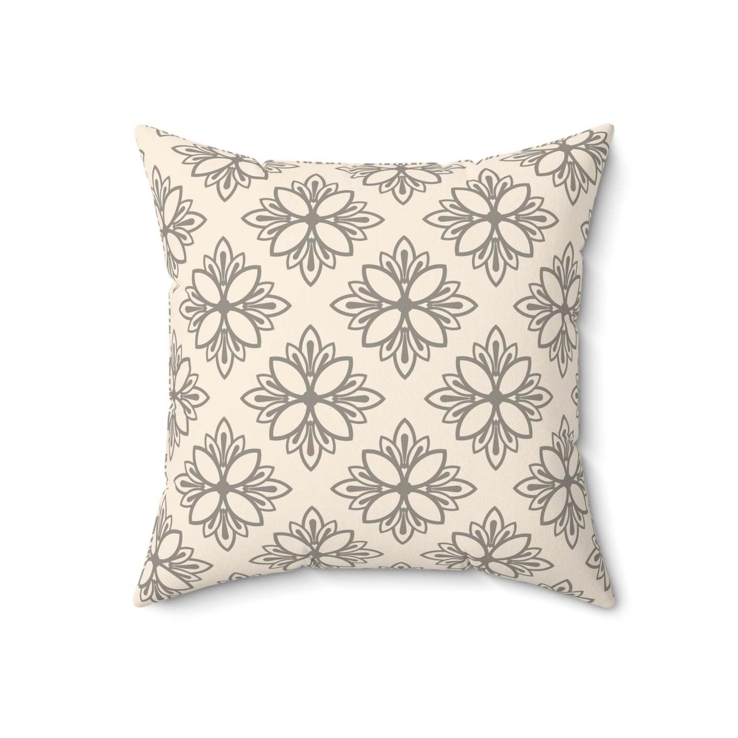 Boho Floral Square Pillow - Cozy Home Decor, Gifts for Her, Modern Farmhouse Accent, Throw Pillow for Living Room, Wedding Decor