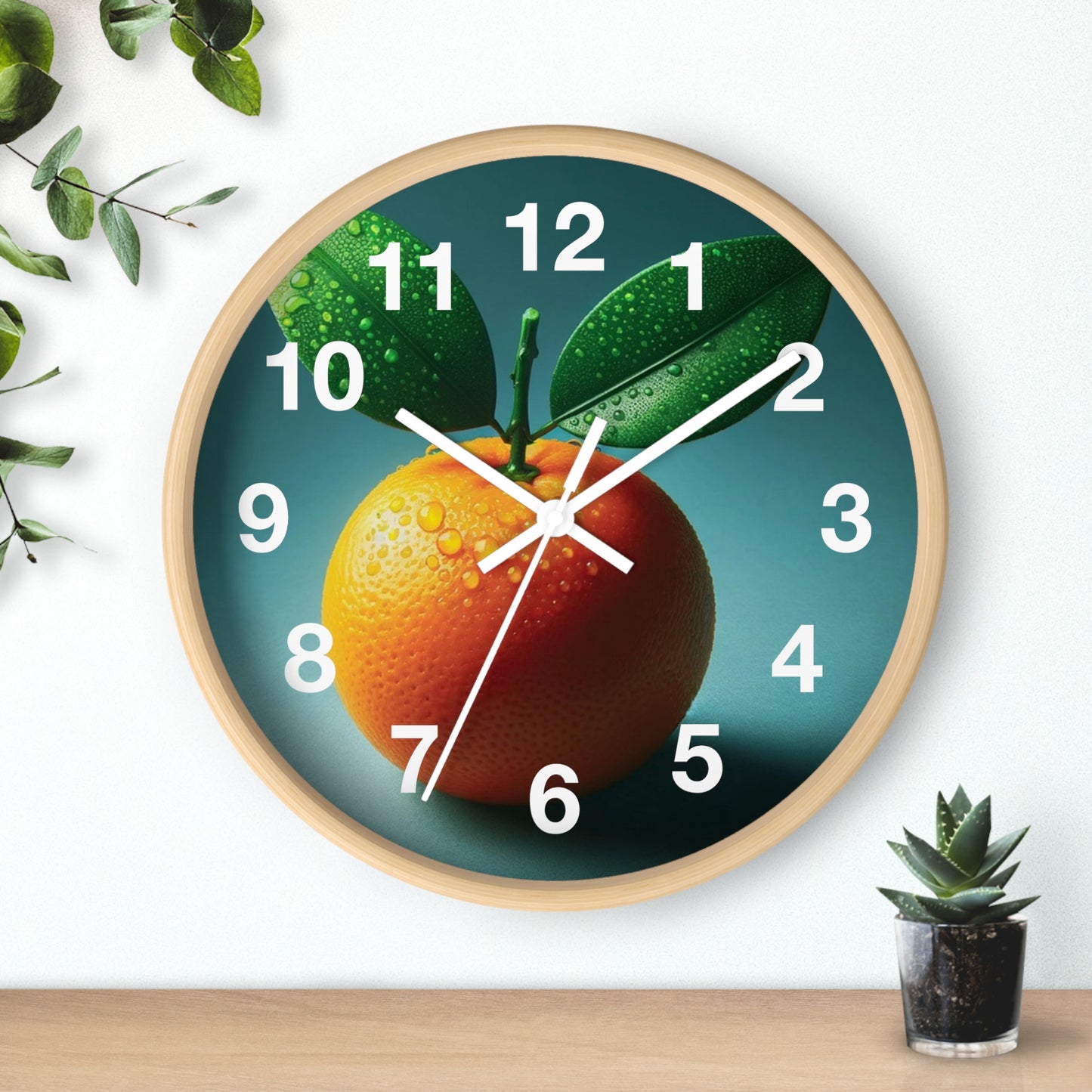 Citrus-Inspired Wall Clock | Fragrant Fruit Home Decor, Kitchen Wall Art
