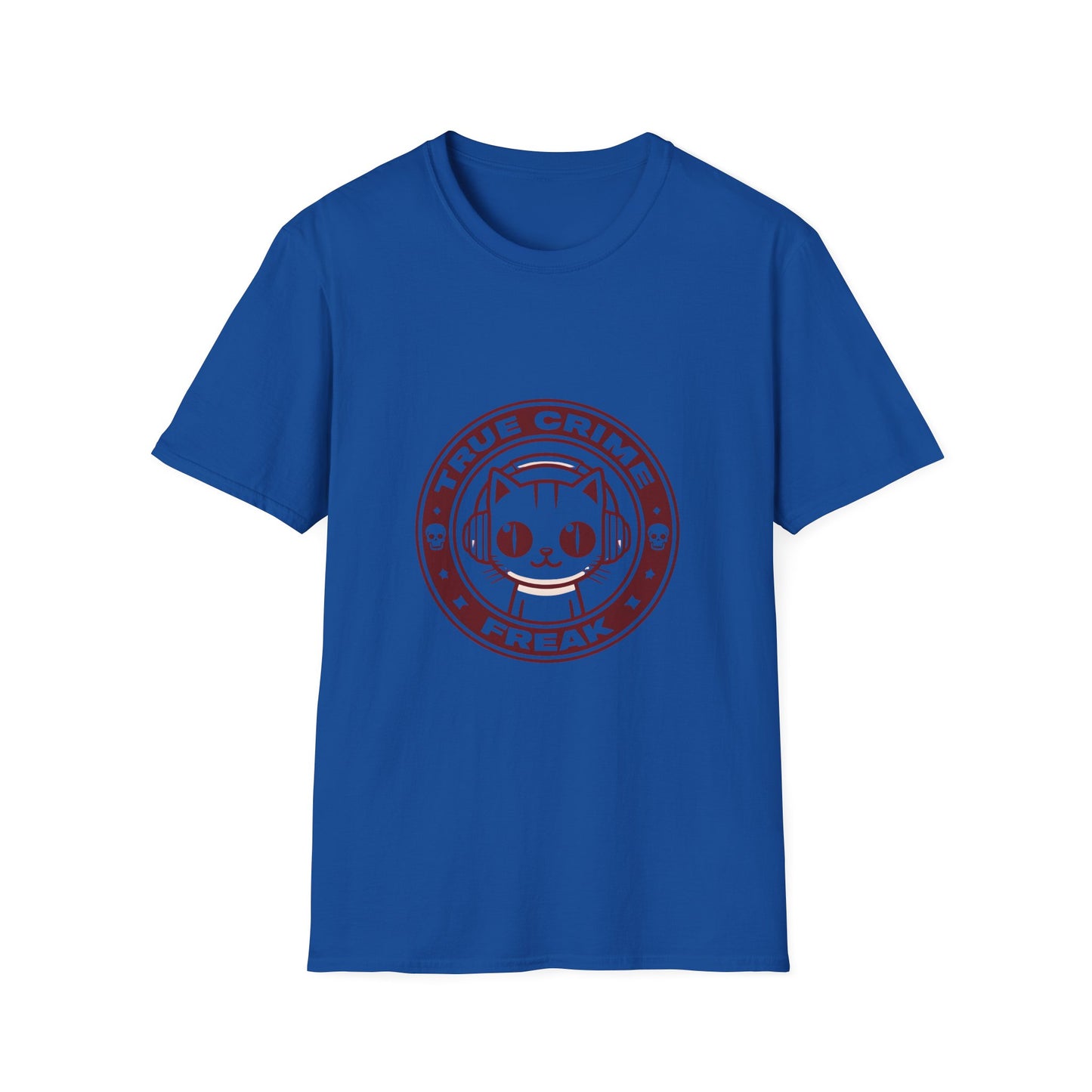 True Crime Freak Cat T-Shirt – Cute Kitty Badge Tee for True Crime Fans