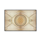 Decorative Heavy Duty Floor Mat — Elegant Gold Mandala Design
