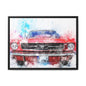 Matte Canvas, Framed Mustang Car
