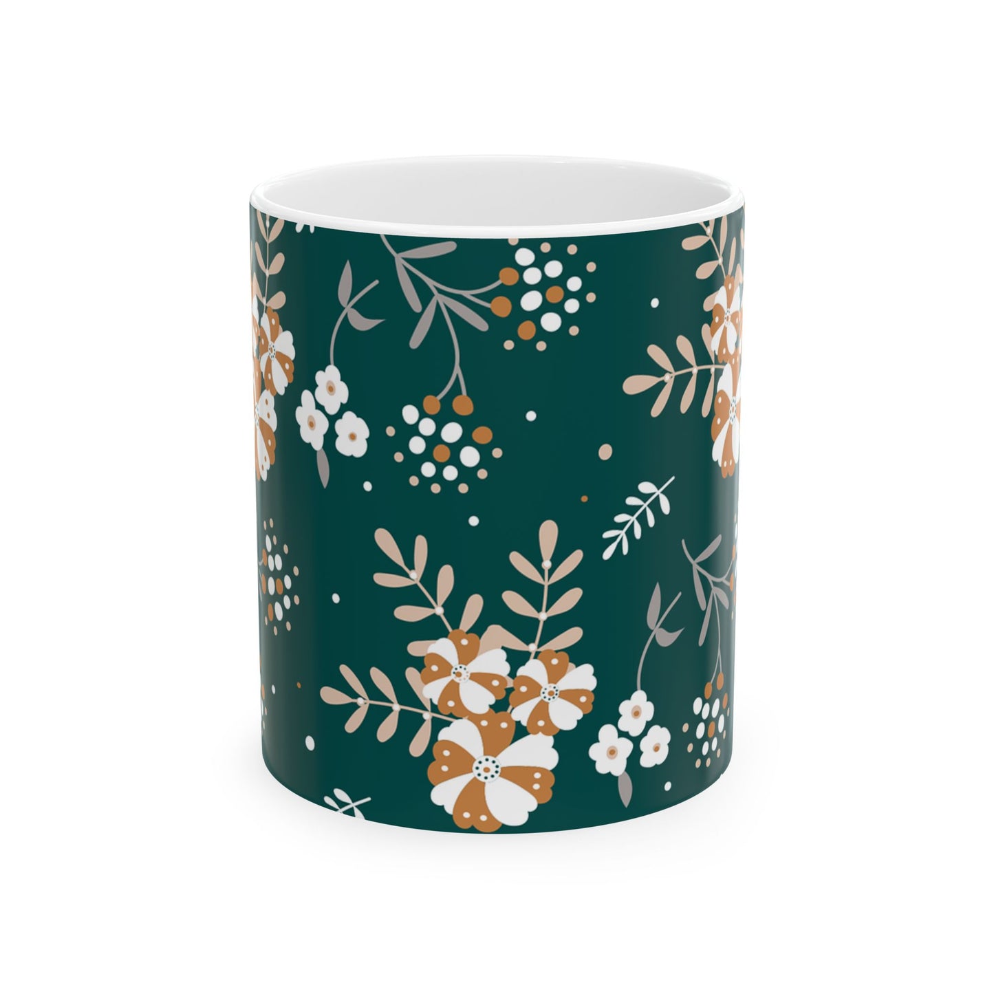 Floral Ceramic Mug | Botanical Tea Cup, Gift for Her, Coffee Lover, Housewarming, Relaxation, Unique Design