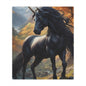 Black Unicorn Minky Blanket — Plush Fantasy Throw for Kids & Adults