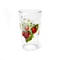 Strawberry Mixing Glass, 16oz | Farmhouse Kitchen Decor, Summer Entertaining, Fruit Lover Gift, Retro Drinkware, Gardening Gift