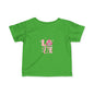 Infant Tee — Pink Floral "LOVE" Baby T‑Shirt, Cute Newborn Gift for Valentine’s & Everyday