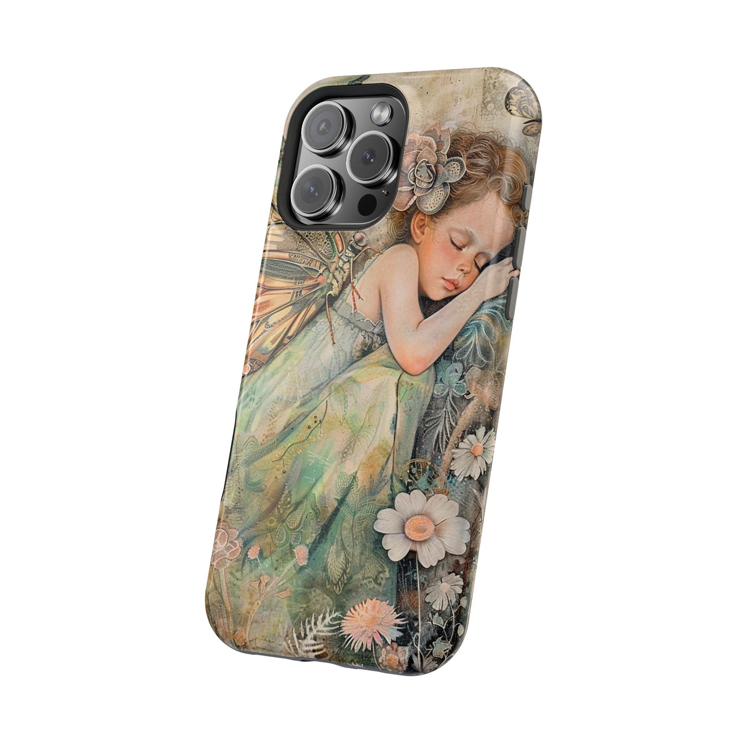 Fairy Sleeping Phone Case — Magnetic Impact-Resistant iPhone Cover