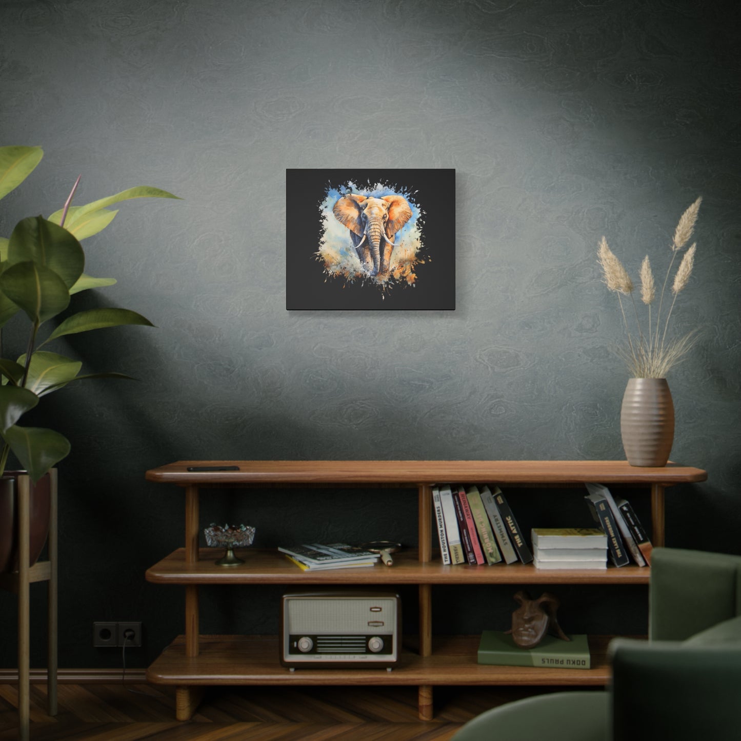 Matte Canvas, Stretched, 1.25" - Elephant