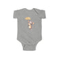 Cute Baby Bodysuit with Adorable Mouse and Umbrella Design Onesie