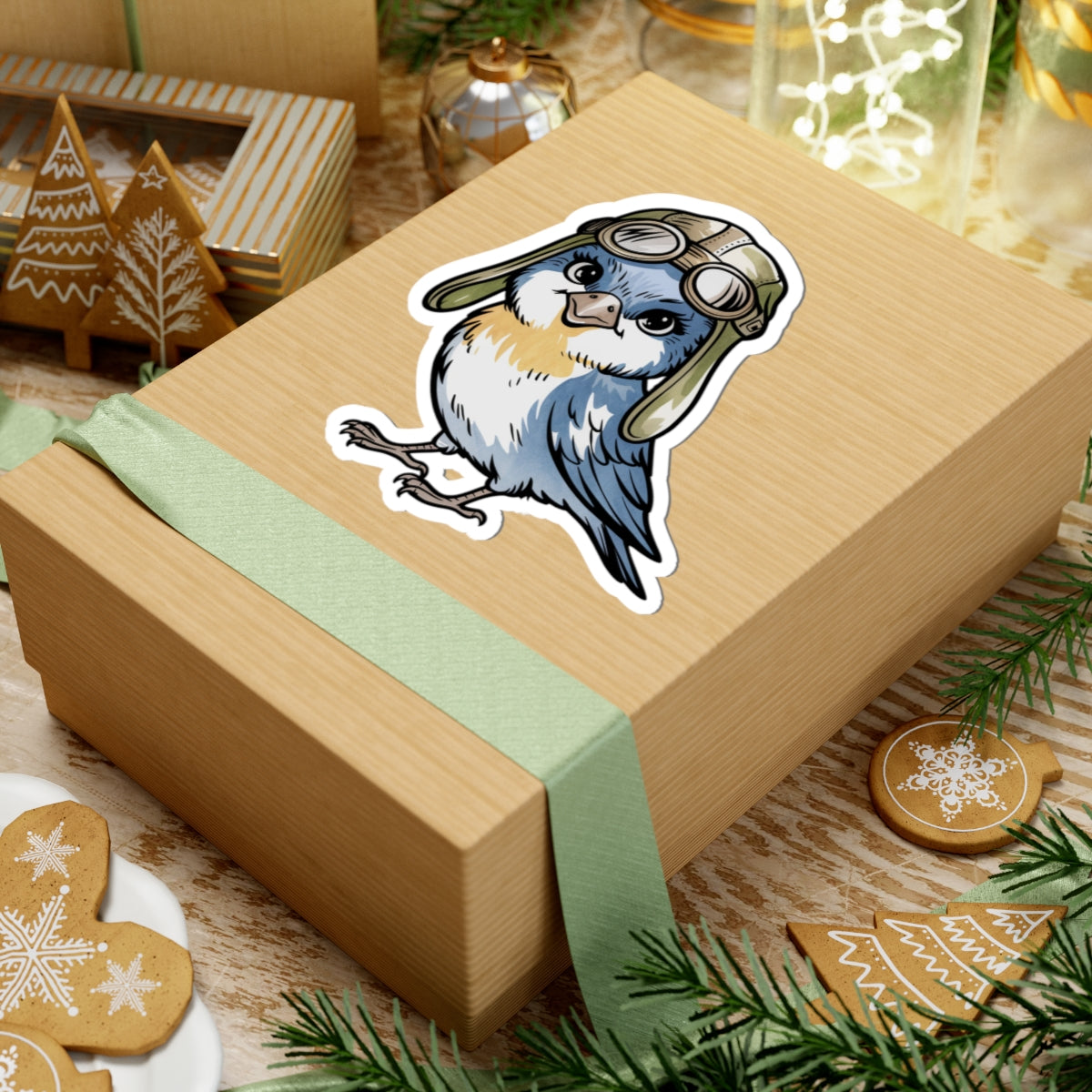 Whimsical Aviator Bird Stickers | Perfect for Laptop Décor, Scrapbooking, Gifts, Travel Enthusiasts, Childhood Nostalgia