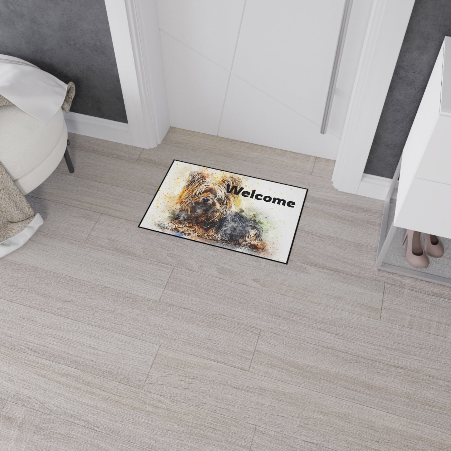 Yorkshire Terrier Welcome Floor Mat — Heavy Duty Non-Slip Doormat