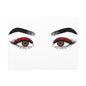 Red Lashes Wall Art Canvas — Glam Eyes Makeup Decor