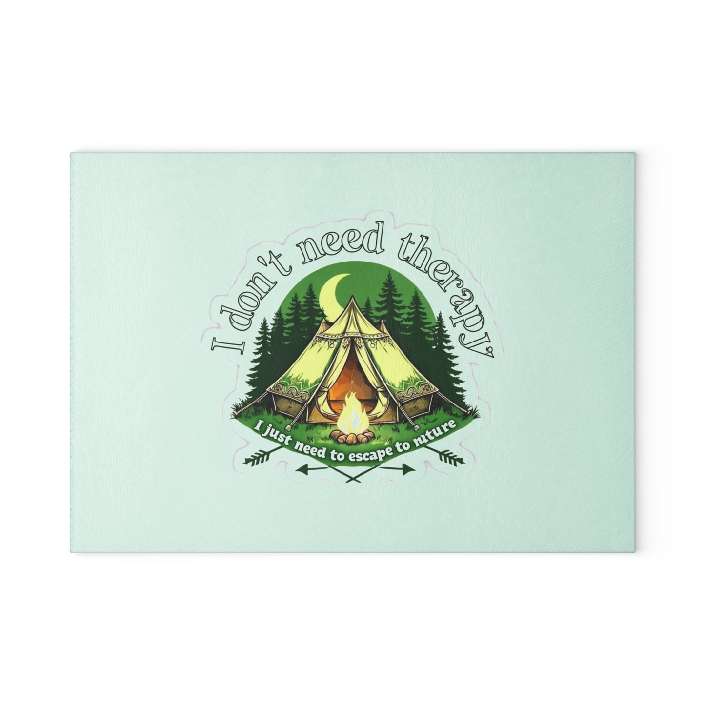 Outdoor Escape Glass Cutting Board - Perfect for Camping Lovers