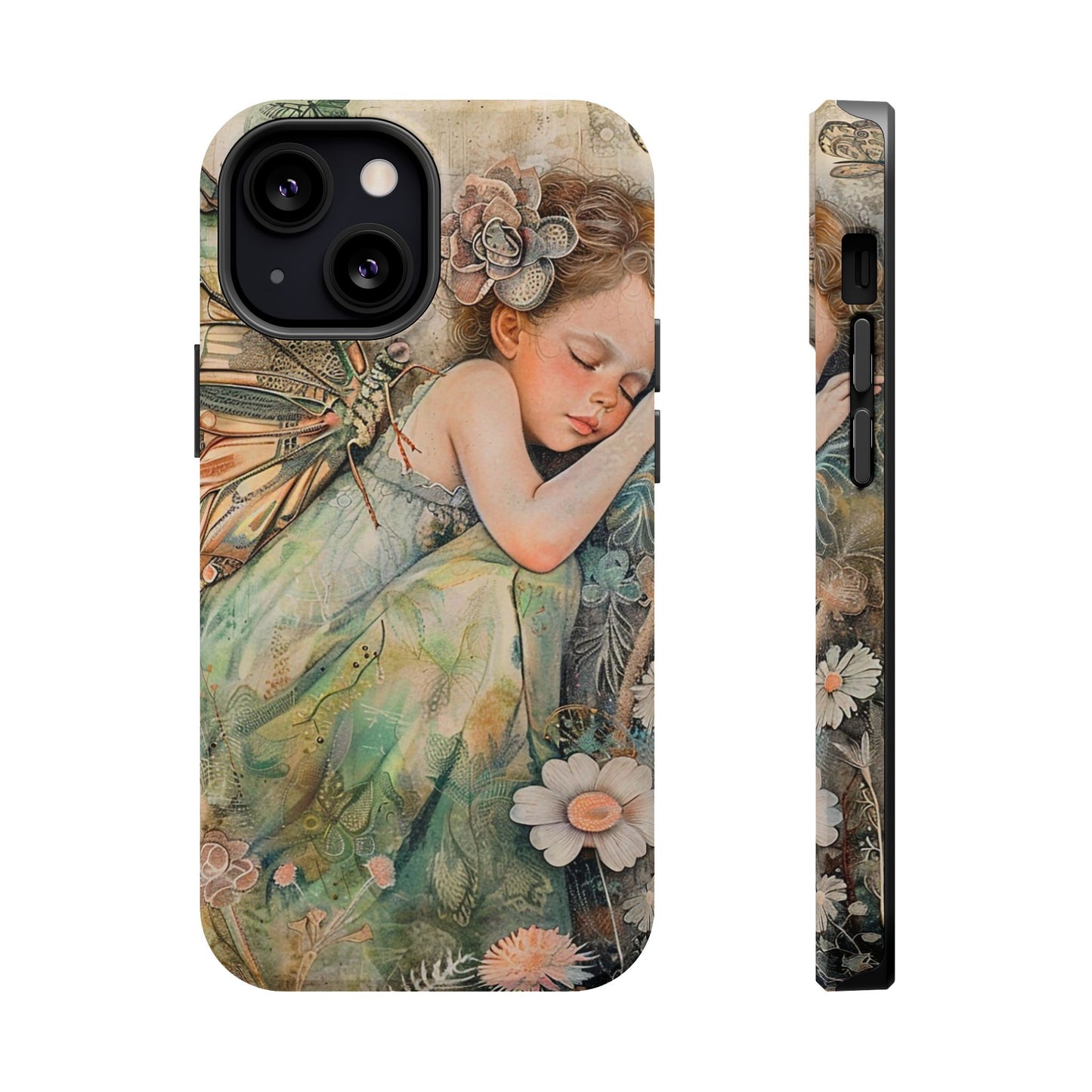 Fairy Sleeping Phone Case — Magnetic Impact-Resistant iPhone Cover