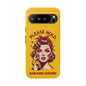 Phone Case - "Please Hold, Sarcasm Loading" Retro Pin-Up Tough Case