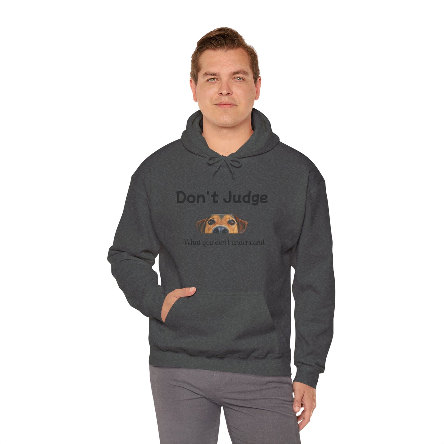 Don't Judge Hoodie - Funny Dog Sweatshirt for Dog Lovers, Perfect Gift for Pet Owners, Cozy Casual Wear, Great for All Occasions