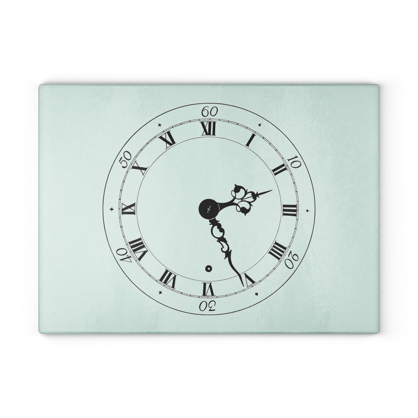 Elegant Clock Design Glass Cutting Board Unique Kitchen Decor