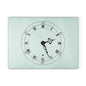Elegant Clock Design Glass Cutting Board Unique Kitchen Decor