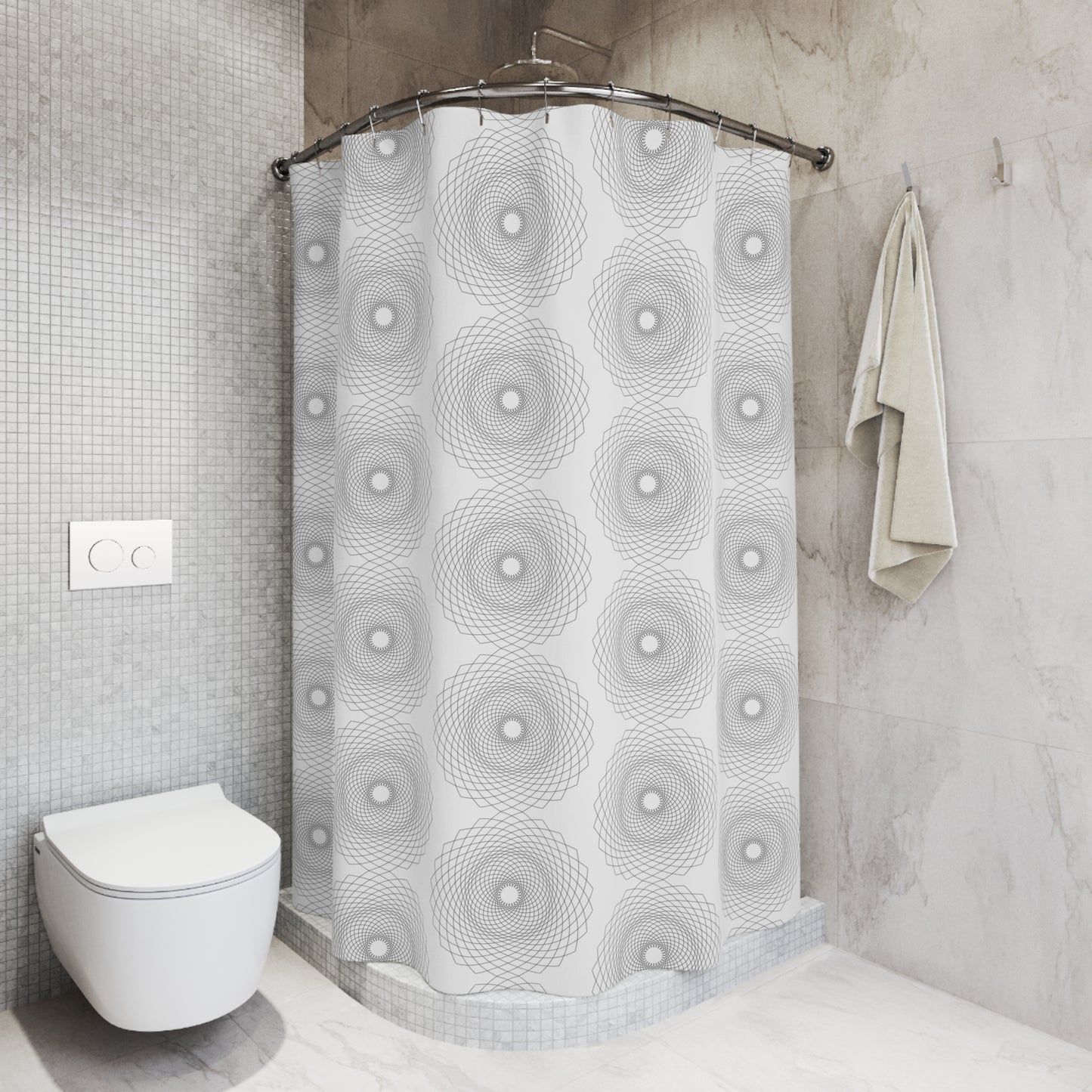 Modern Geometric Shower Curtains, Stylish Bathroom Decor, Minimalist Home Accent, Chic Gift Idea, Contemporary Design