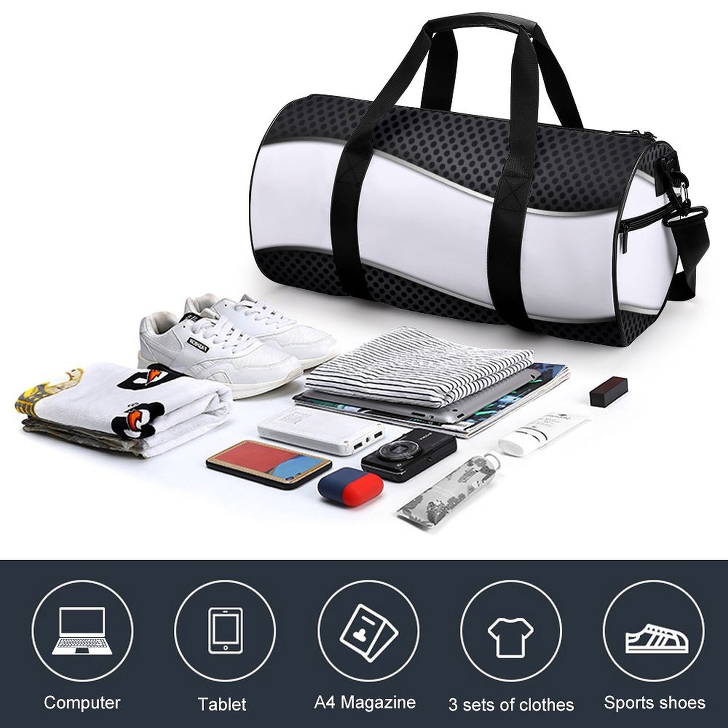 Cylindrical Gym Bag(Multi-sites)