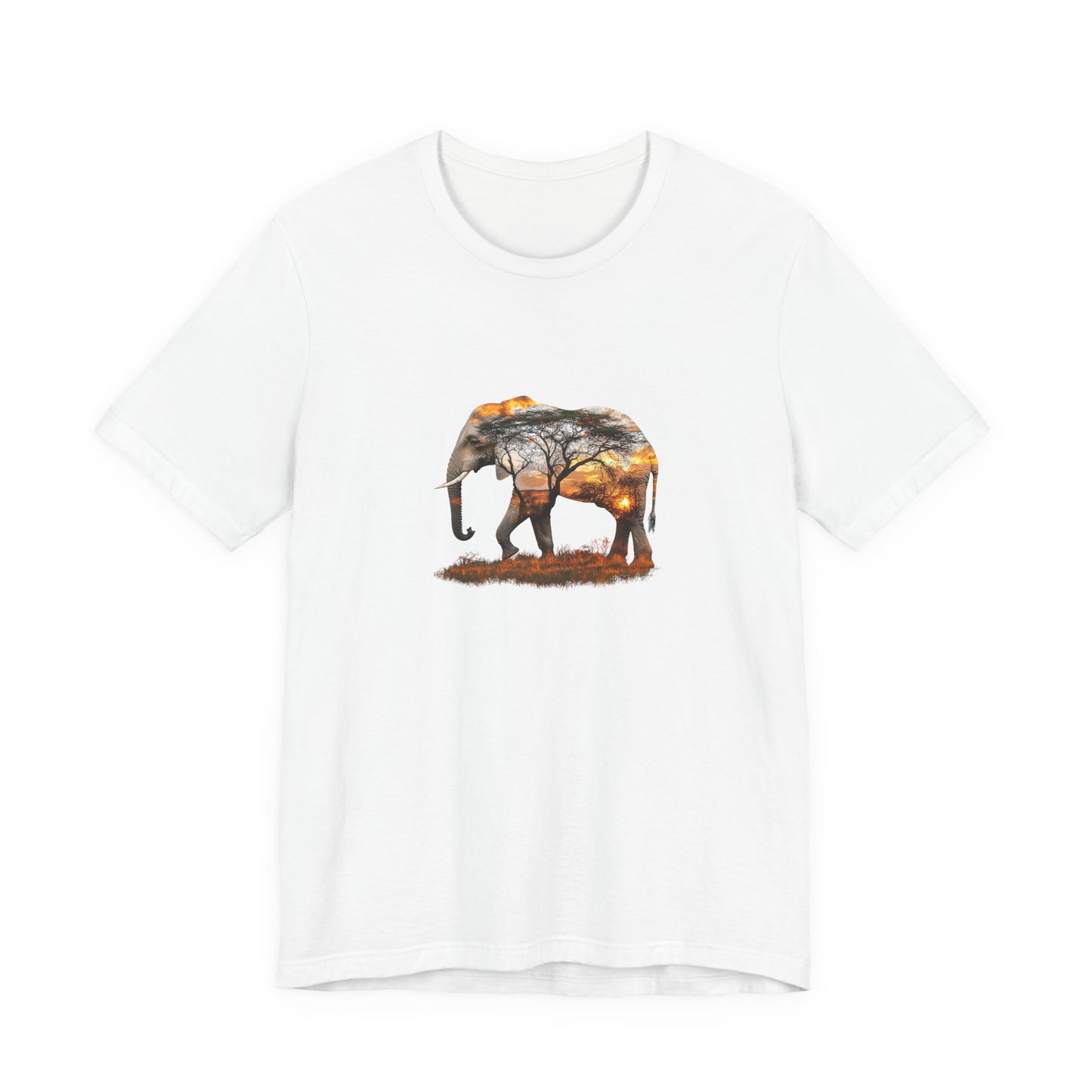 Elephant Sunset Unisex Jersey Tee
