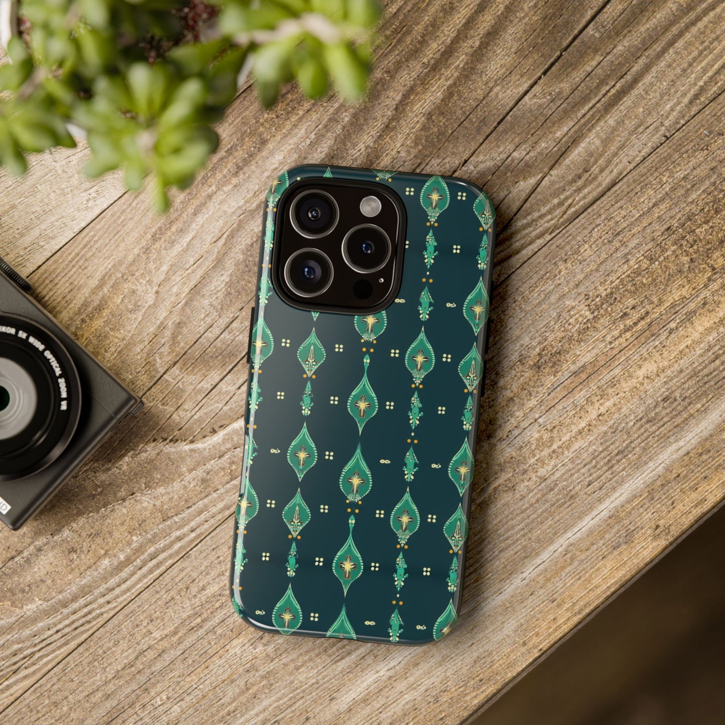 Emerald Boho Teardrop Phone Case
