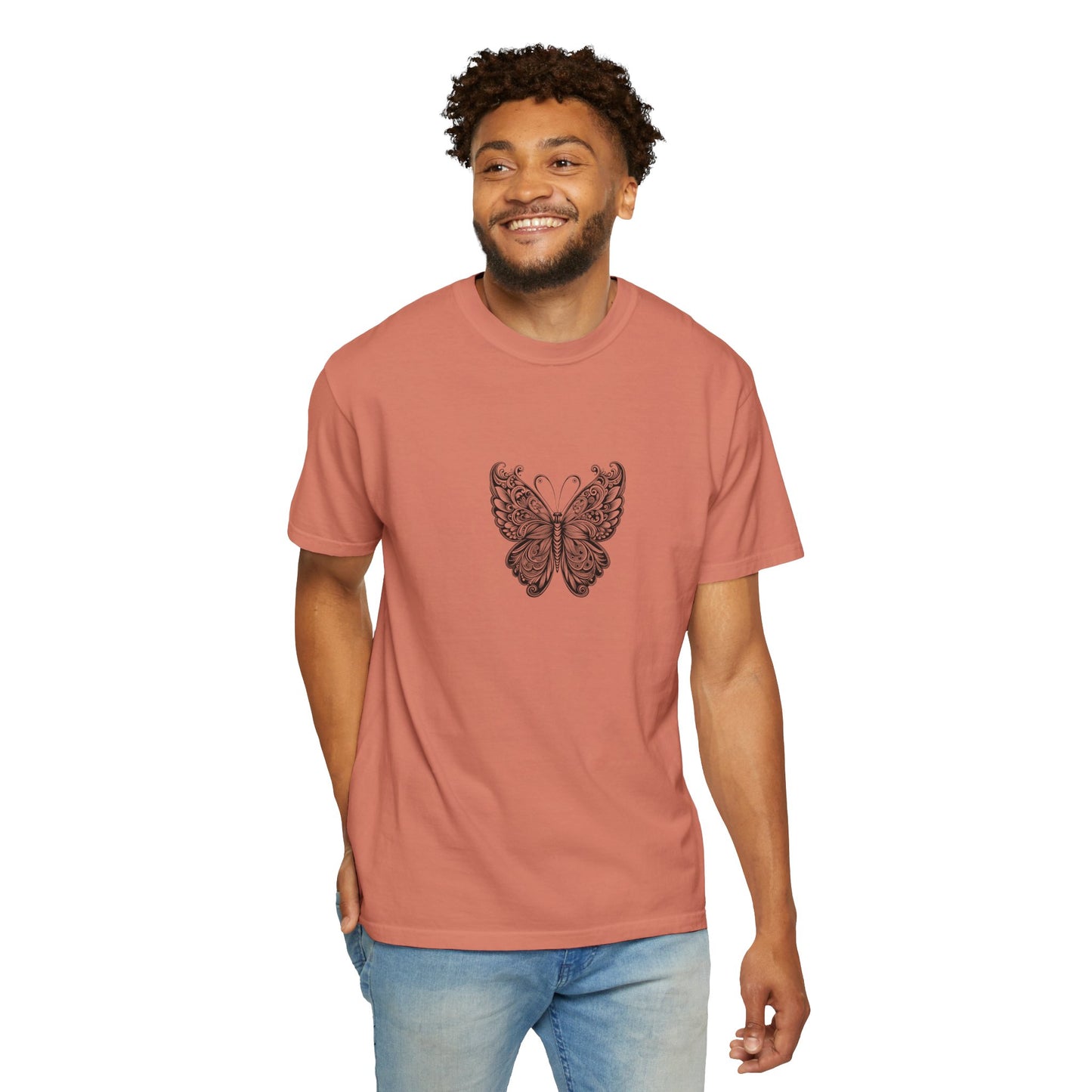 Bohemian Butterfly T-shirt, Unisex Clothing, Nature Inspired Tee, Gift for Her, Casual Wear, Summer Fashion