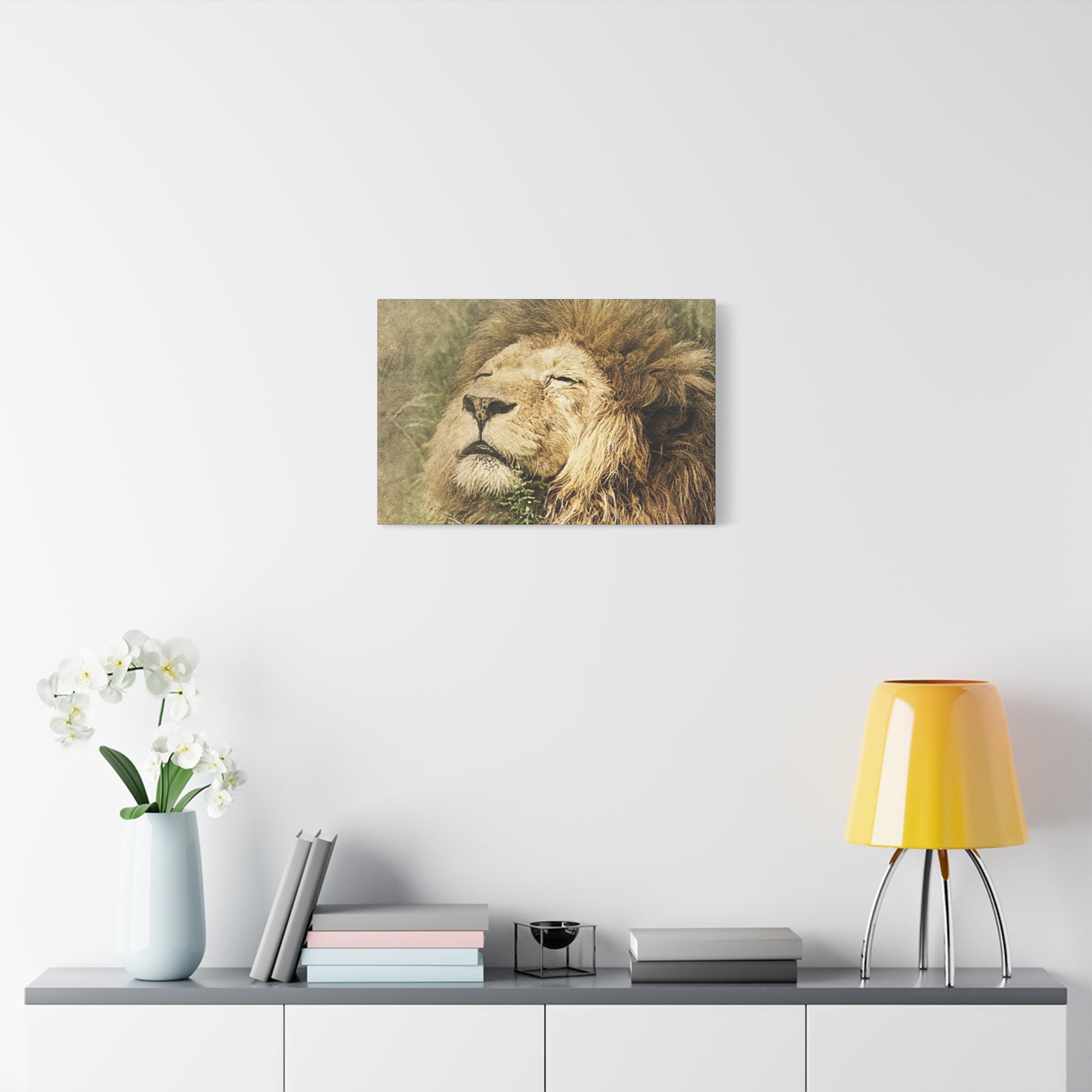 Lion Portrait Matte Canvas Print — Stretched 1.25" Wall Art