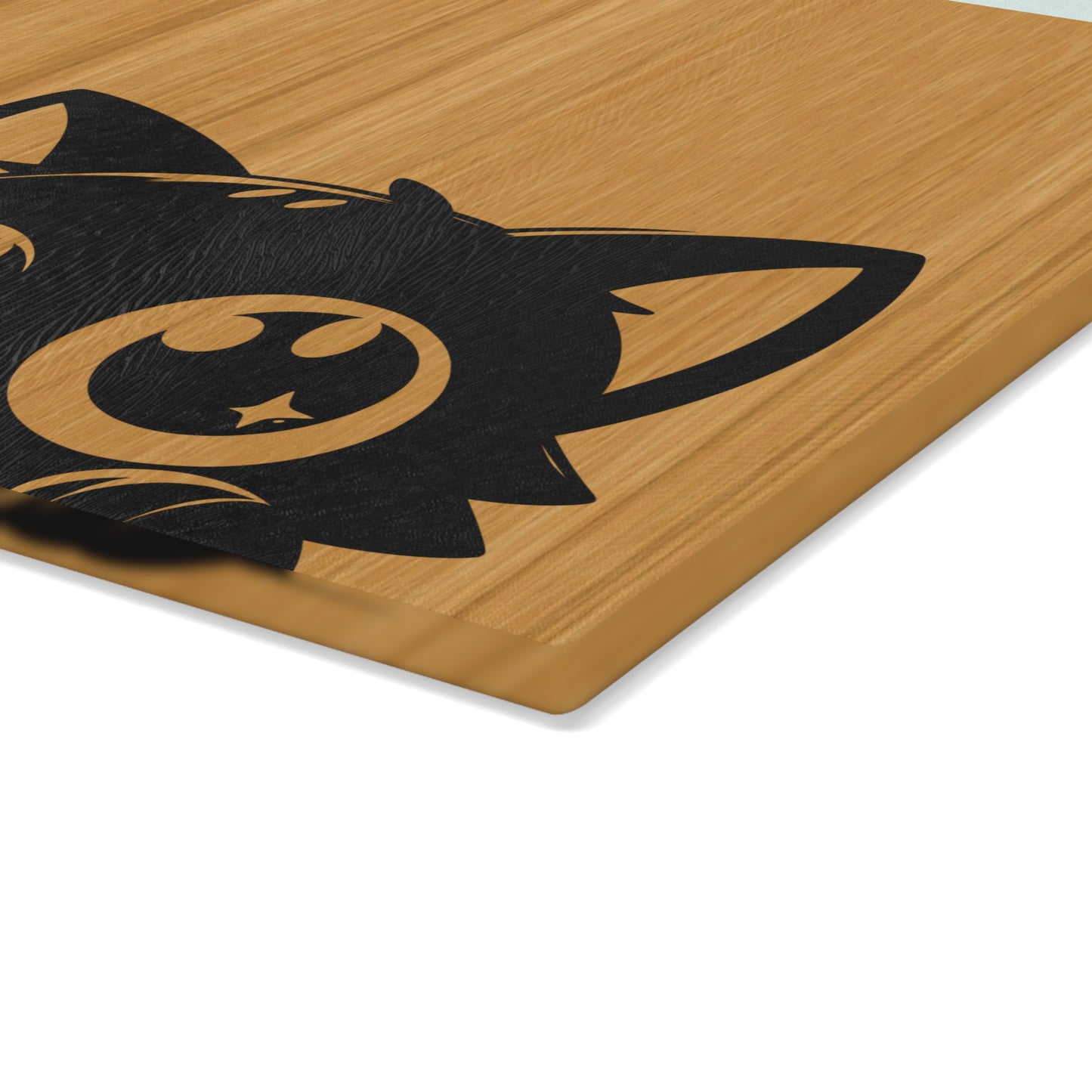 Cute Cat Glass Cutting Board