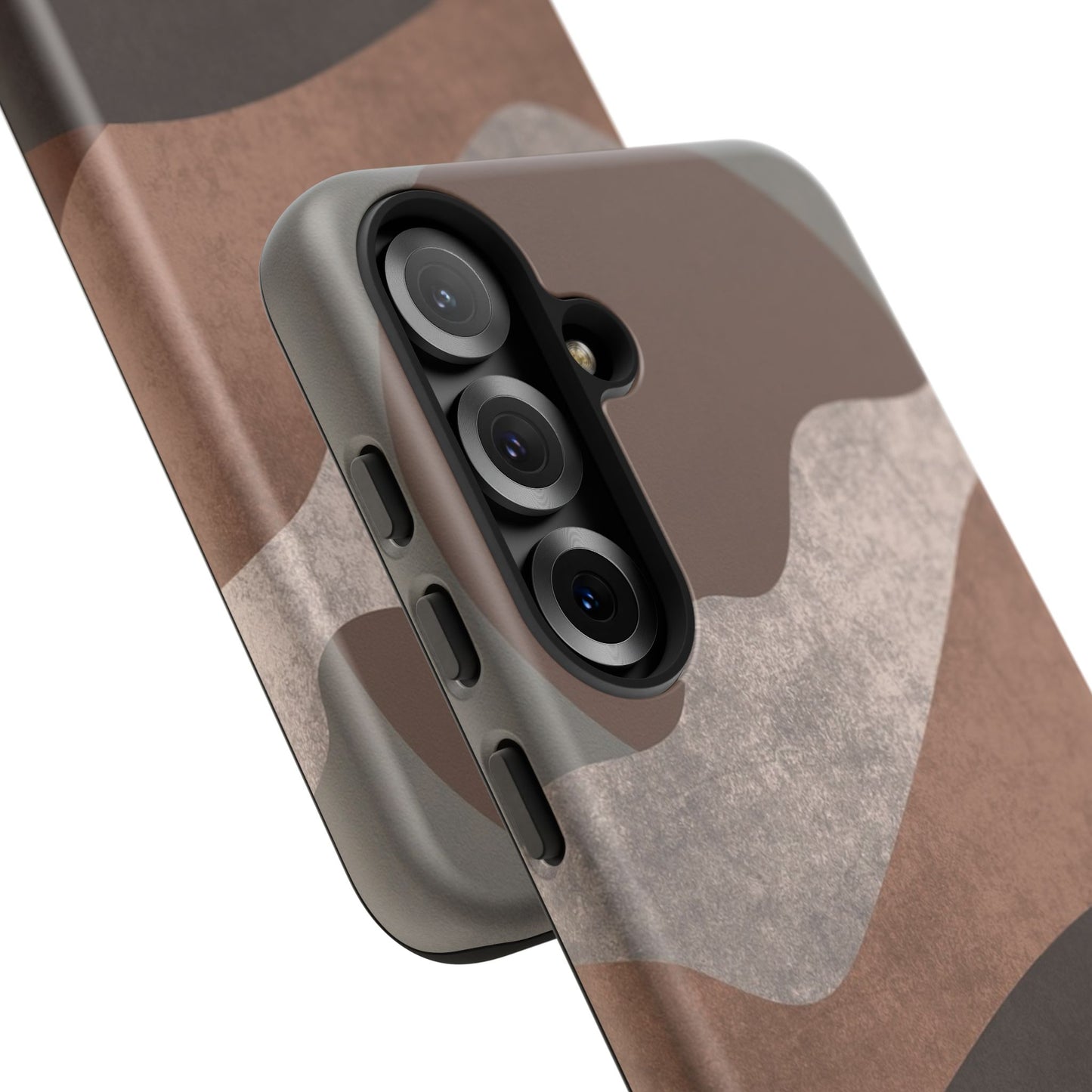 Abstract Earthtone Phone Case — Brown Layered Rugged Tough Case