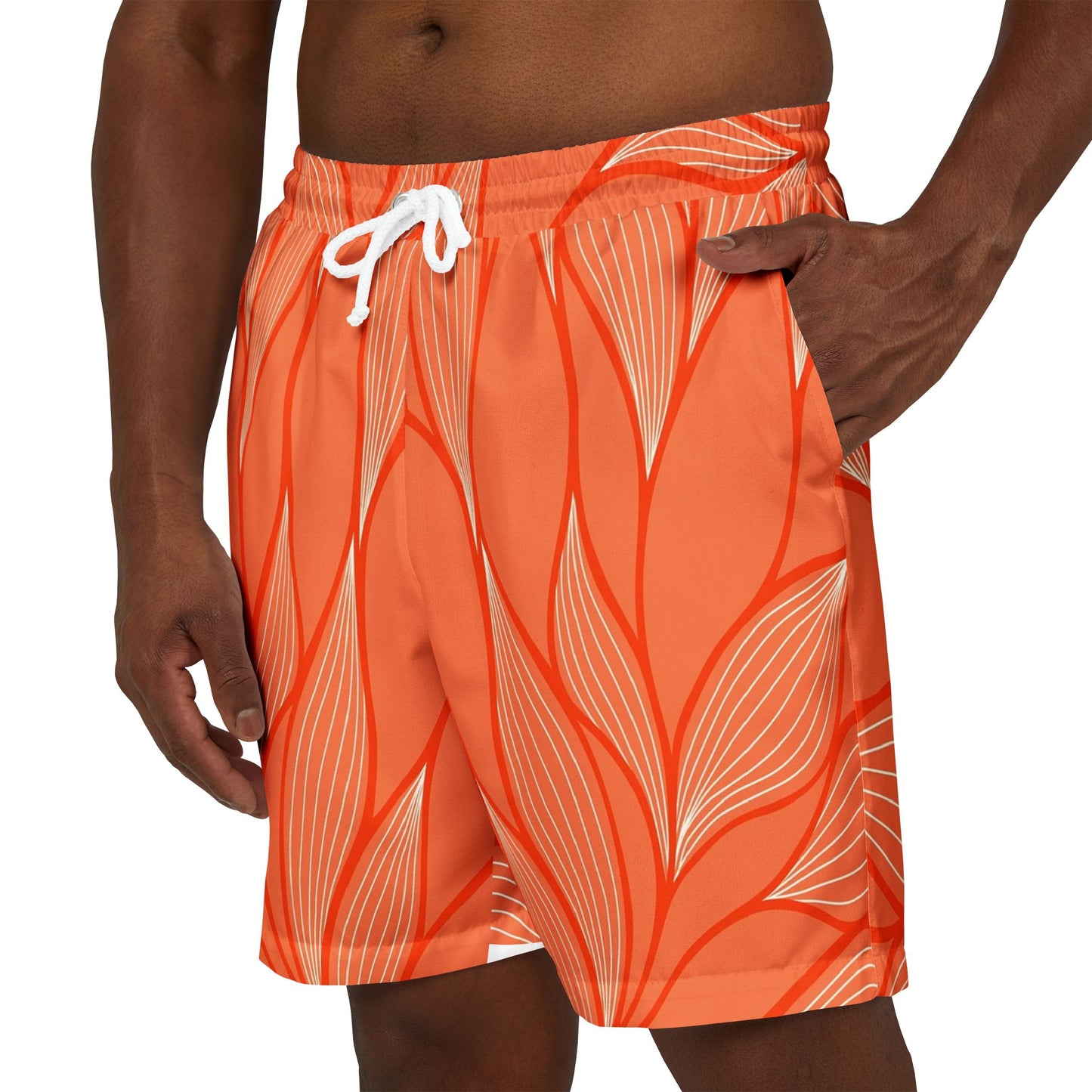 Beach-Ready Unisex Swim Shorts - Vibrant Mint Green Wave Pattern, Summer Must-Have, Pool Party Essential, Vacation Swimwear, Artistic [...]