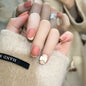 Press on nails Art Cream Orange Whitening nails Art Bow nails Press on nails Art Wholesale 365nails
