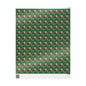 Christmas Santa & Reindeer Wrapping Paper Roll — Festive Green Holiday Gift Wrap