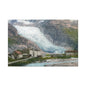 Glacier Village Matte Canvas Print