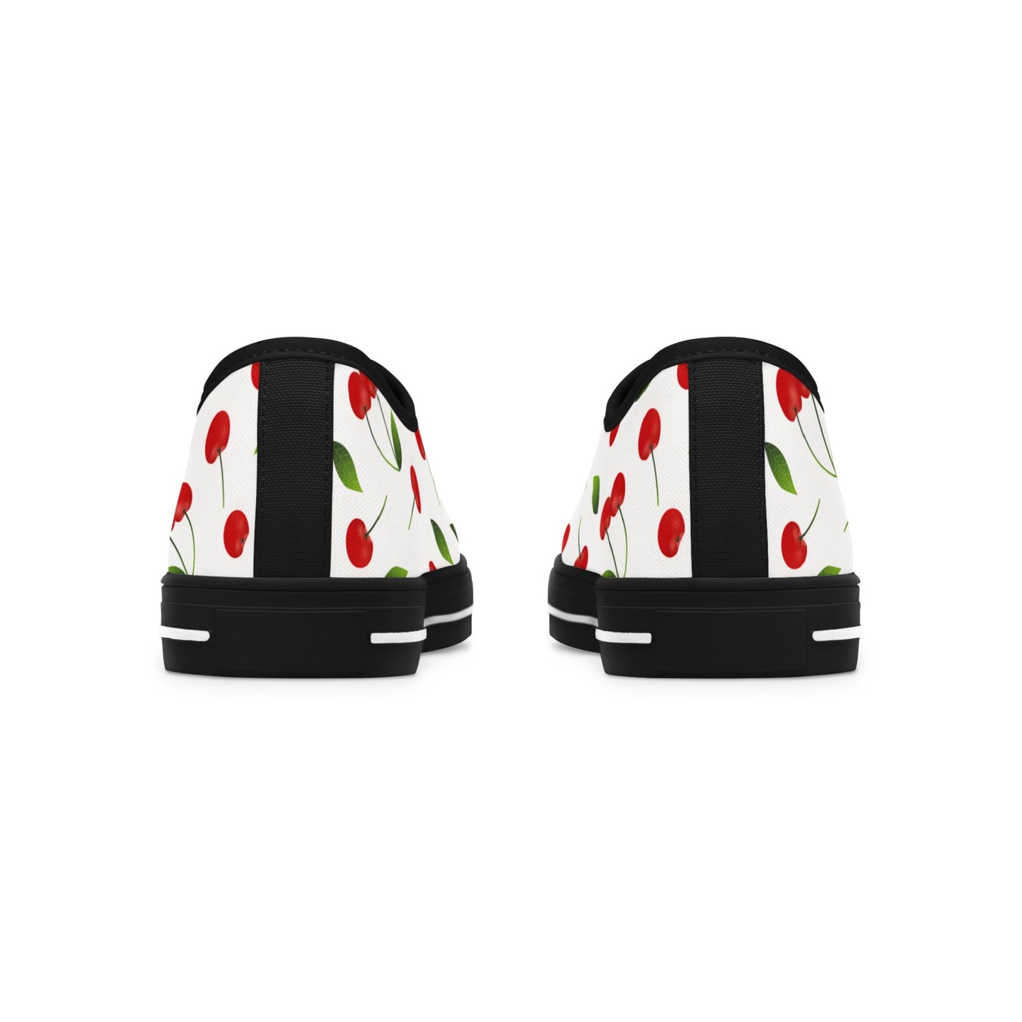 Cherry Print Low Top Sneakers — Women's Cute Summer Casual Shoes