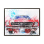 Matte Canvas, Framed Mustang Car