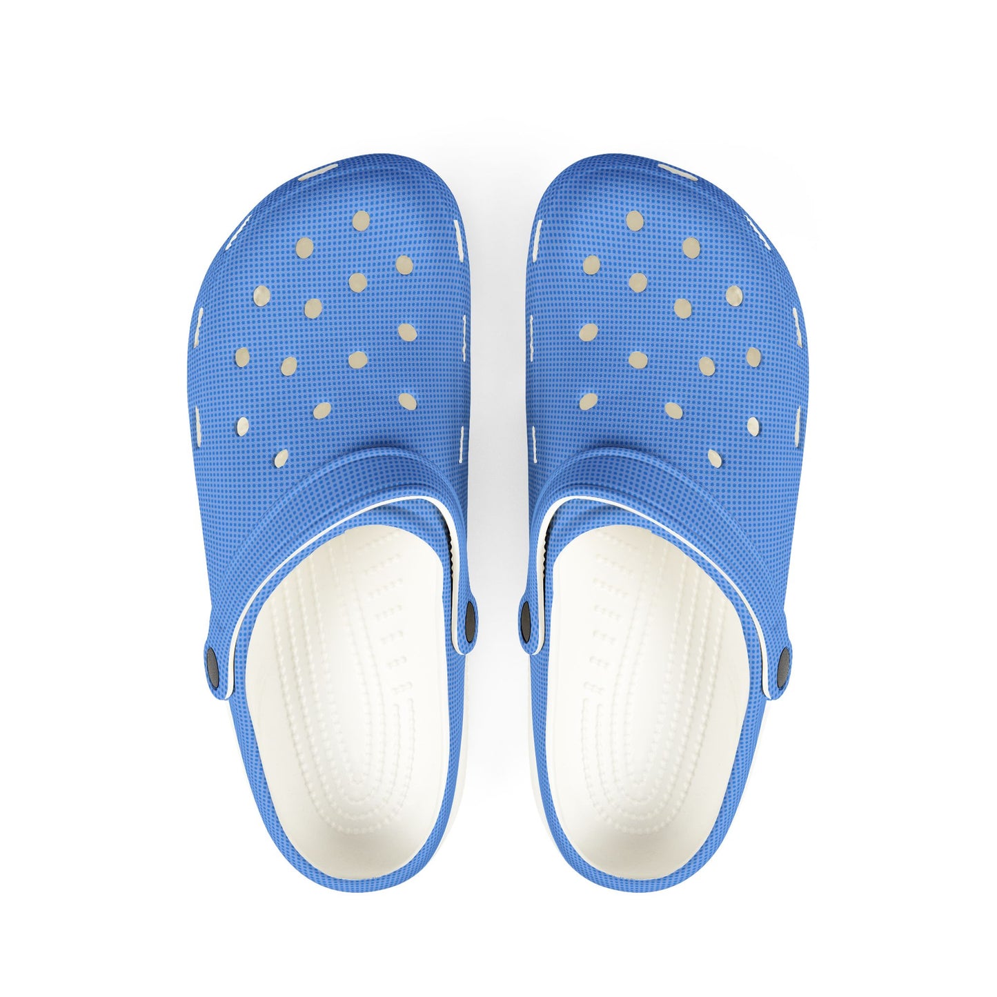 Blue & White EVA Foam Clogs — Lightweight Waterproof Garden & Beach Shoes