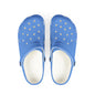 Blue & White EVA Foam Clogs — Lightweight Waterproof Garden & Beach Shoes