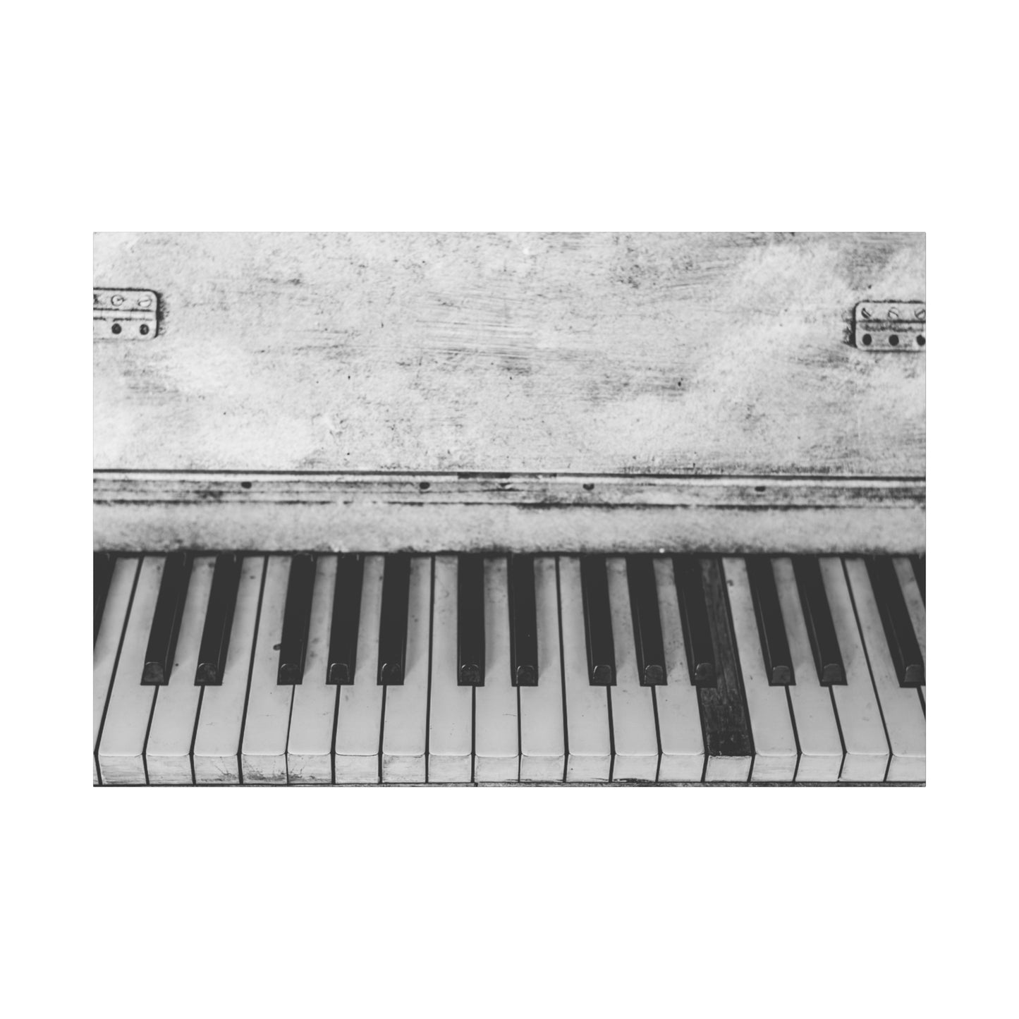 Vintage Piano Keys Matte Canvas Print