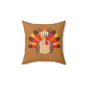 Thanksgiving Turkey Pillow, Cute Square Cushion, Fall Decor, Holiday Gift, Home Decoration, Cozy Thanksgiving