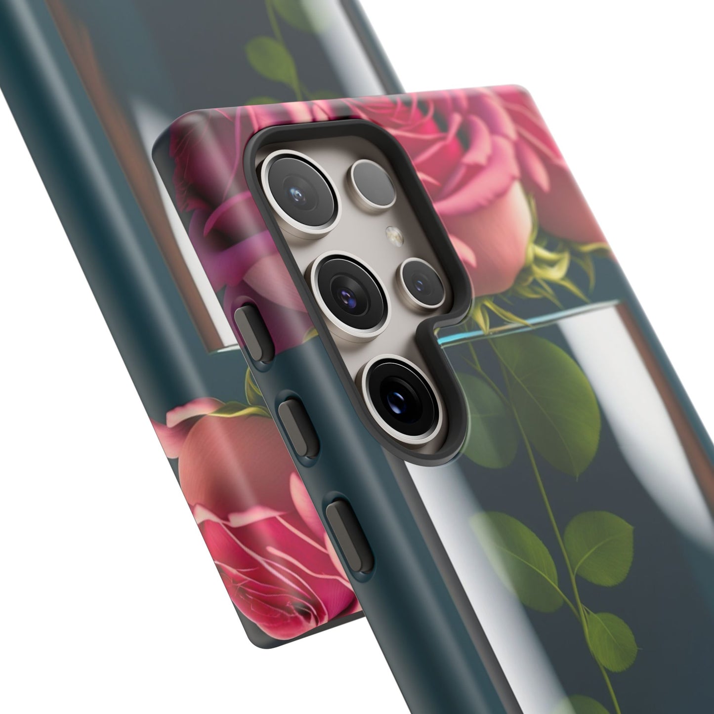 Penguin in a Glass Floral Tough Phone Case — Cute Protective Phone Cover