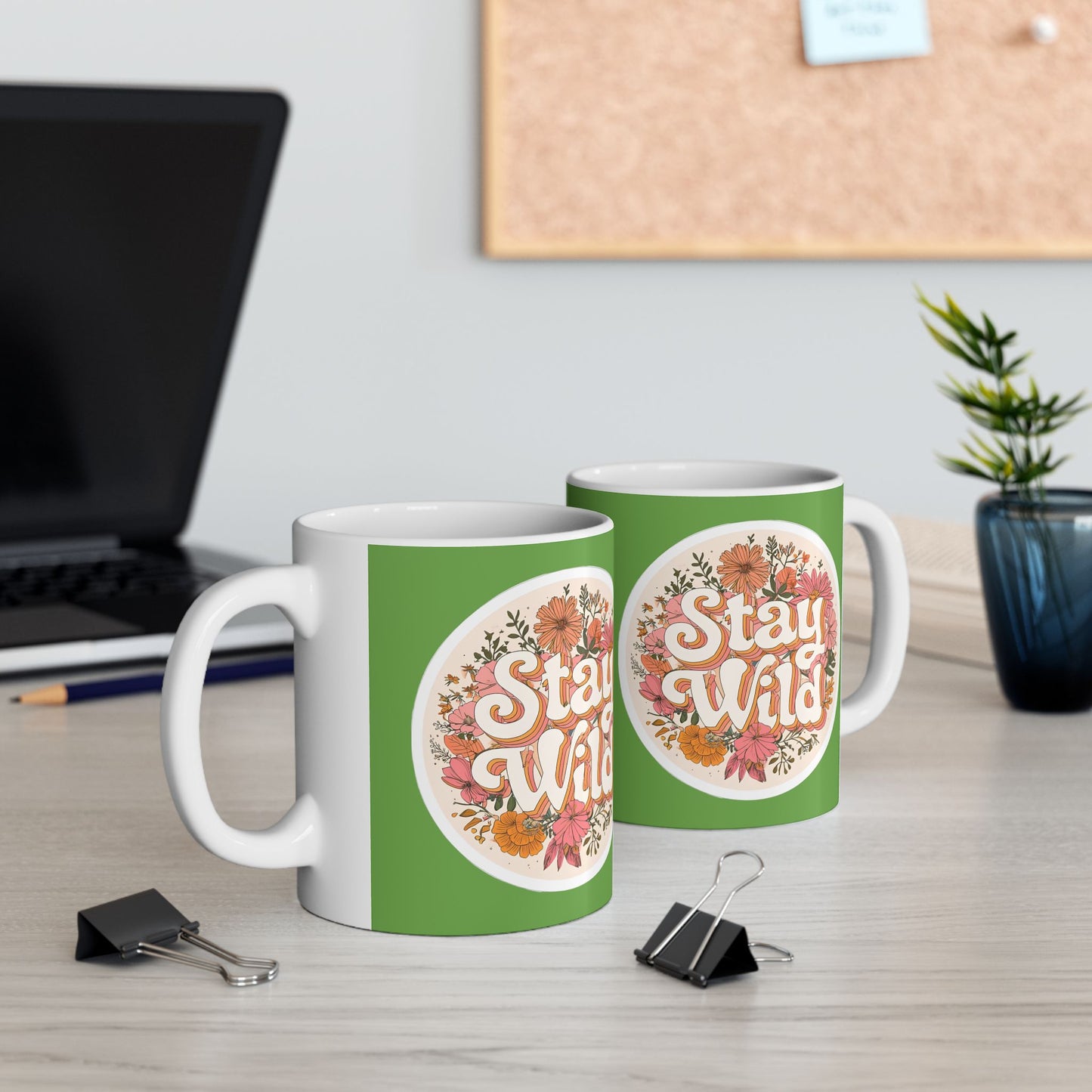 Stay Wild Floral Ceramic Mug — 11oz & 15oz