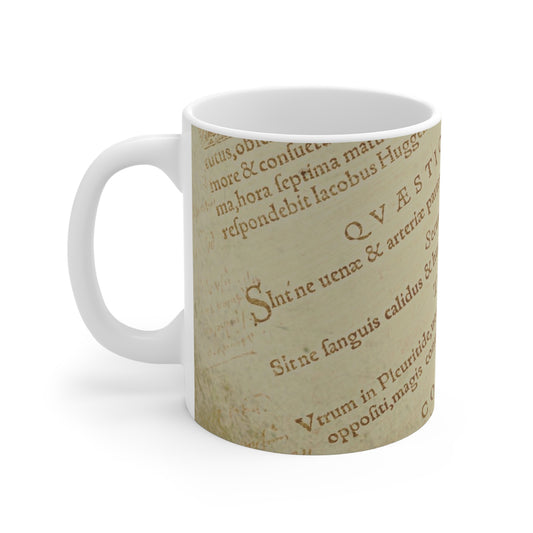 Vintage Textual Mug, Literary Mug, Perfect Gift for Students, Coffee Lover Gift, Cozy Home Decor, Study Essential