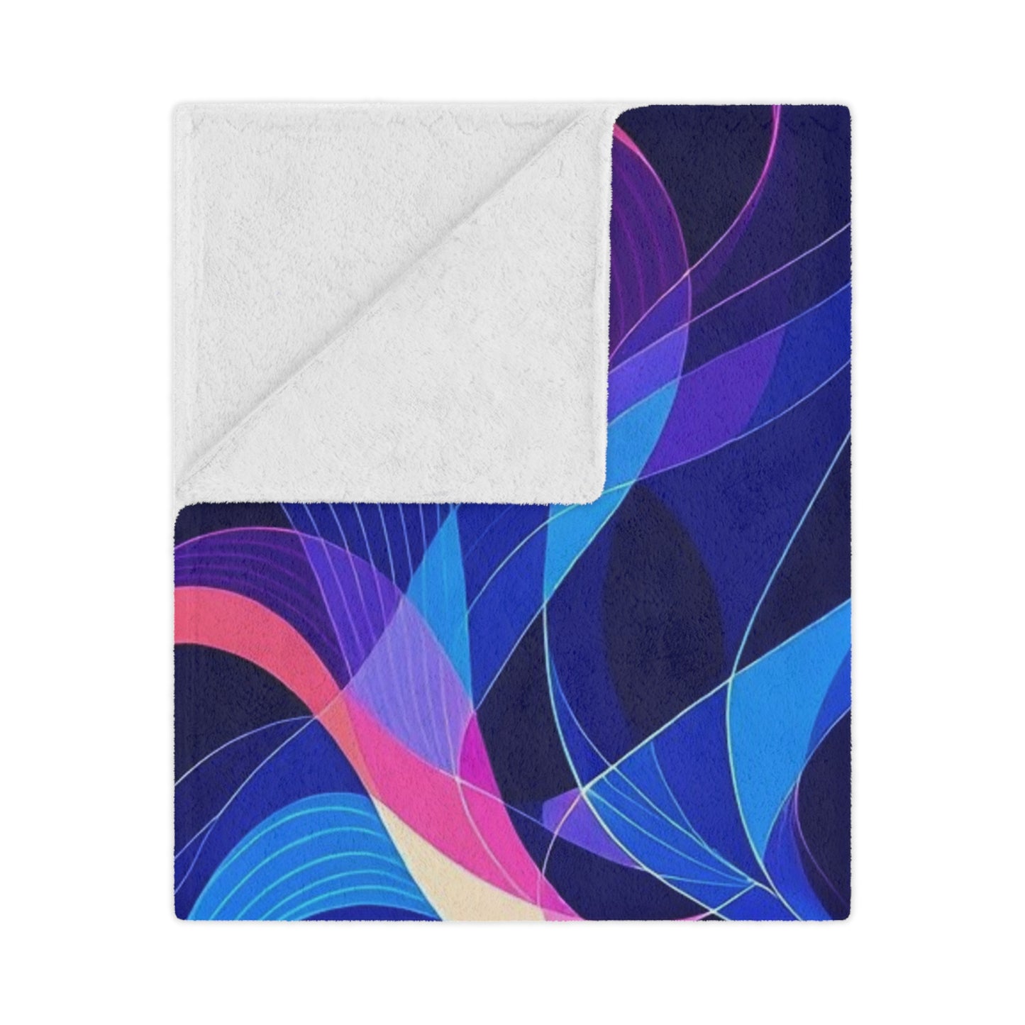 Minky Blanket — Abstract Neon Swirl Plush Throw