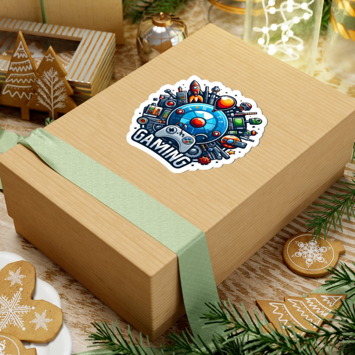 Gaming-Themed Kiss-Cut Stickers, Video Game Decals, Laptop Stickers, Gamer [...]