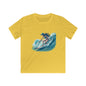 Surfer Girl Kids Softstyle Tee, Youth Surf T-Shirt, Cool Summer Top, Beachwear for Kids, Gift for Young Surfers, Fun Outdoor Apparel