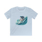 Surfer Girl Kids Softstyle Tee, Youth Surf T-Shirt, Cool Summer Top, Beachwear for Kids, Gift for Young Surfers, Fun Outdoor Apparel