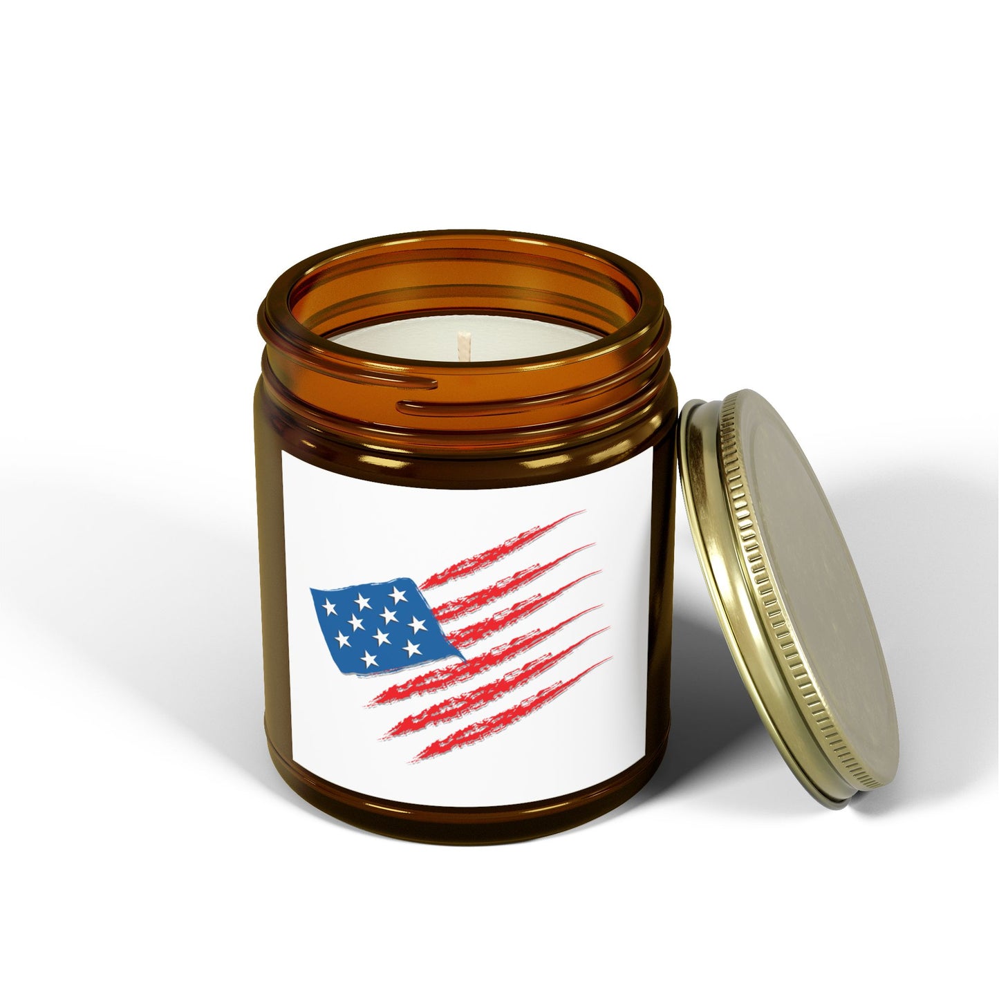 Patriotic Scented Candle, American Flag Decor