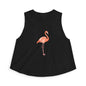 Flamingo Sketch Crop Top — Cute Tropical Graphic Tank