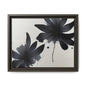 Framed Black Floral Matte Canvas Wall Art — Monochrome Botanical Print